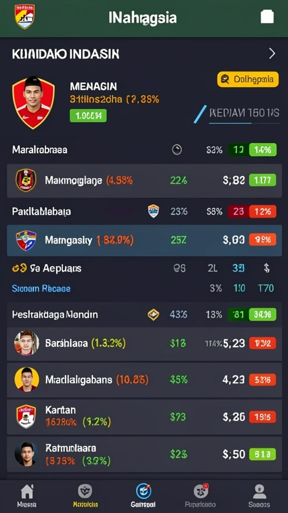 rajacuan - Karakter yang bisa dipilih oleh pemain.